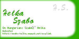 helka szabo business card